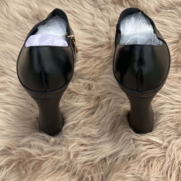 Women’s Black Platform Ankle Boots Chunky Heel Butterfly Side Zip Y2K Style - Picture 9 of 11